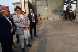 प्रधानमन्त्री पुष्पकमल दाहालले उदयपुर सिमेन्ट उद्योगको अनुगमन