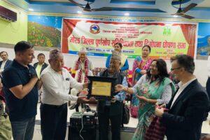 पथरी शनिश्चरे नगरपालिका सम्मानित