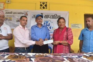 जमर्को साप्ताहिकले बालगृहलाई सहयोग